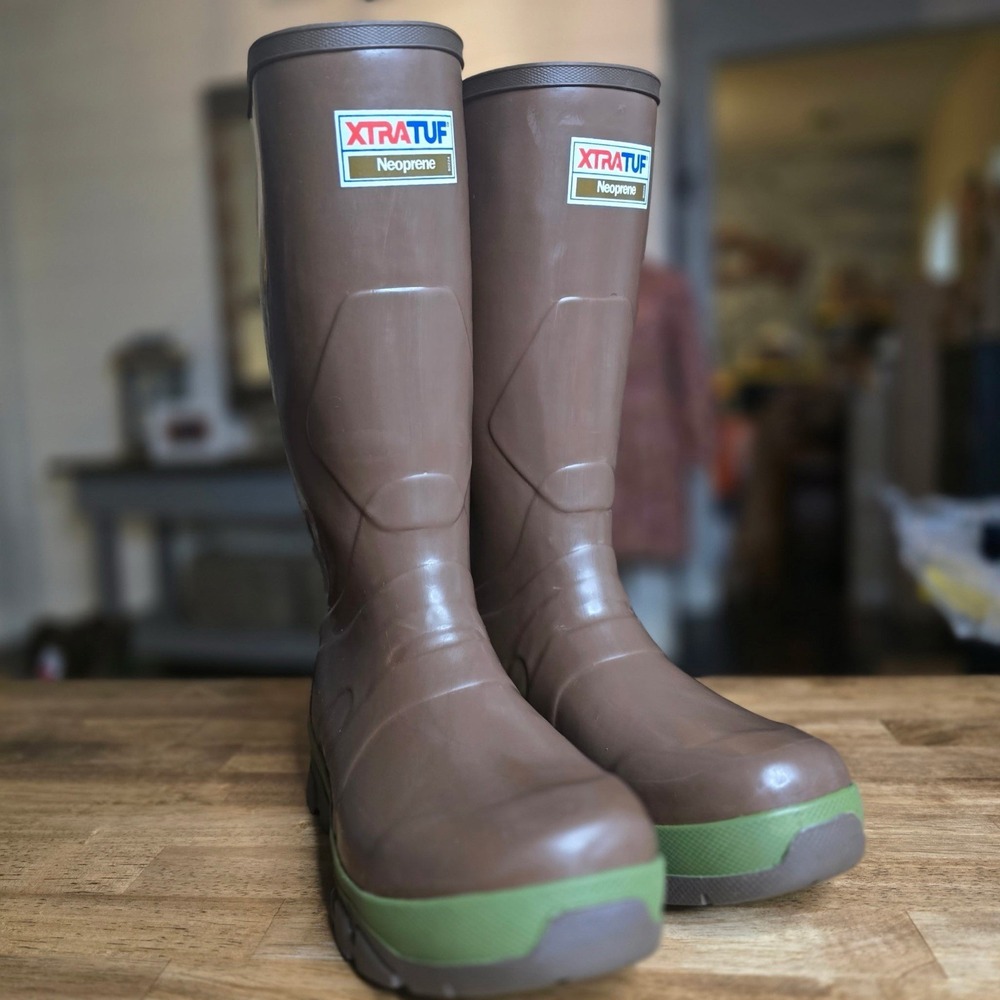 Xtratuf Legacy 12" Neoprene Rubber Boots Brown Waterproof Men's Size 11